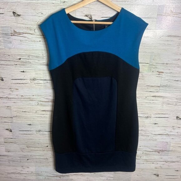 Banana republic black blue color black dress size 10 petite - Picture 1 of 7